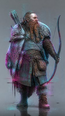 Augmented Reality Contemporary Art Style tabletop character portrait example