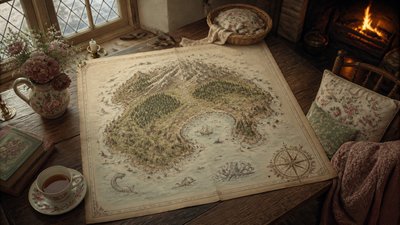 English Cottage Interior Design fantasy map example