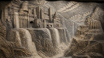 Stone Carving Sculpture Art Style concept art example