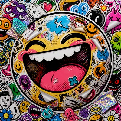 Sticker Bomb Street Art Style Twitch emote example