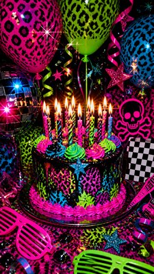 Scene Aesthetic birthday card example