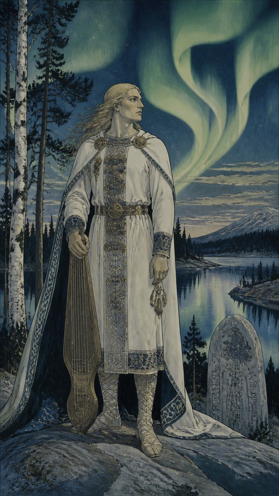 full-length portrait of an elegant figure — Finnish Art Style