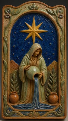 Ceramic Sculpture Art Style tarot card example