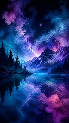 Ink in Water phone wallpaper example