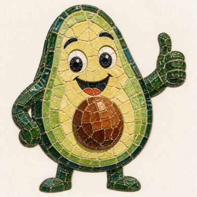 Ceramic Mosaic Art Style sticker example