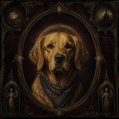 Victorian Gothic Art pet portrait example