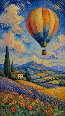 Post-Impressionism Art Style greeting card example