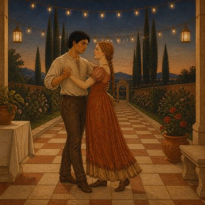 Quattrocento Perspective Renaissance Art Style couple portrait example