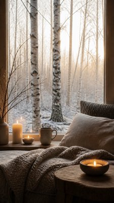 Hygge Aesthetic wall art print example