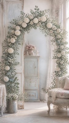 Shabby Chic Interior Design wedding invitation example