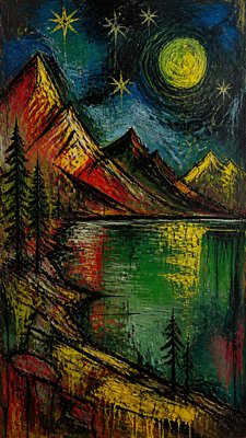 Neo-Expressionism Art Style phone wallpaper example