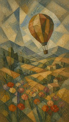 Proto-Cubism Art Style greeting card example
