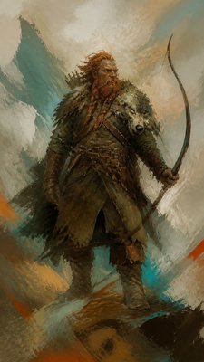 Abstract Landscape Art Style tabletop character portrait example
