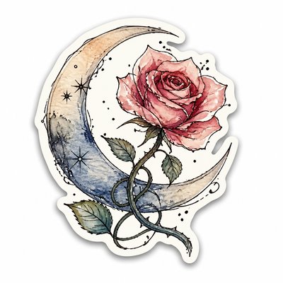 Hand-Drawn Sticker Design tattoo design example