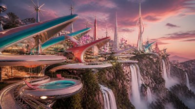 Googie Architecture concept art example