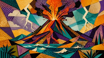 Synthetic Cubism Art Style YouTube thumbnail example