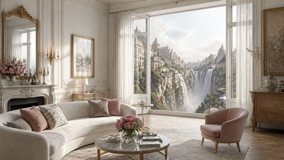 Parisian Apartment Interior Design concept art example