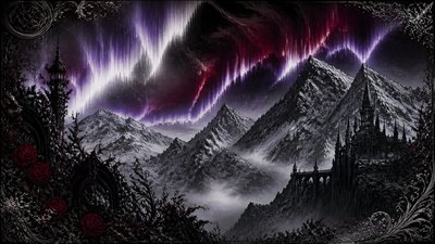 Dark Gothic Anime Art Style banner example