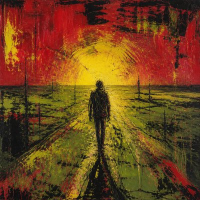 Neo-Expressionist Figurative Art Style album cover example