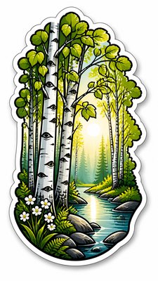 Die-Cut Sticker Design wall art print example