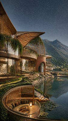 Sustainable Architecture Art phone wallpaper example