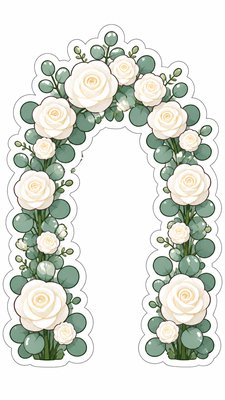 Character Sticker Design wedding invitation example