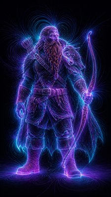 Magnetic Field Visualization tabletop character portrait example
