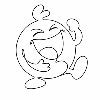 Single Line Minimalism Art Style Twitch emote example