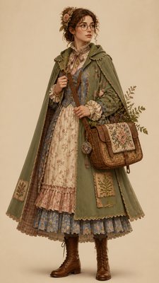 Grandmillennial Aesthetic character design example
