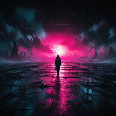 Cyberpunk Sci-Fi Art album cover example