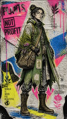 Street Art Poster Design character design example