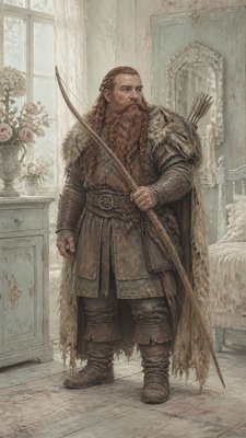 Shabby Chic Interior Design tabletop character portrait example