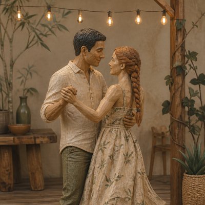 Sustainable Eco Furniture Art couple portrait example