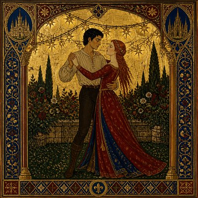 Gothic Art Style couple portrait example