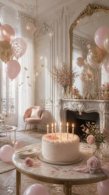 Parisian Apartment Interior Design birthday card example