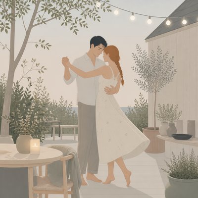 Scandinavian Furniture Art couple portrait example