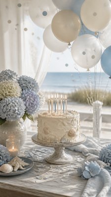 Coastal Grandmother Aesthetic birthday card example