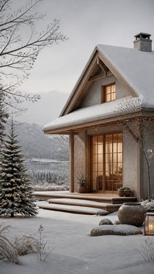 Japandi Aesthetic Christmas card example