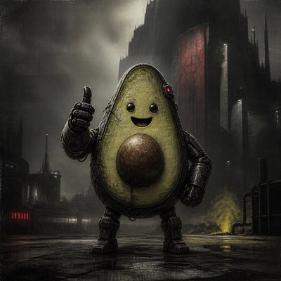 Dystopian Sci-Fi Art sticker example