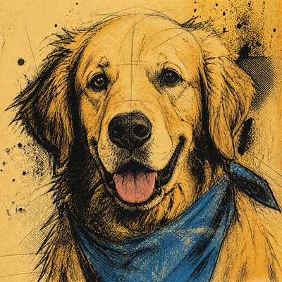 Indie/Alternative Comic Art pet portrait example