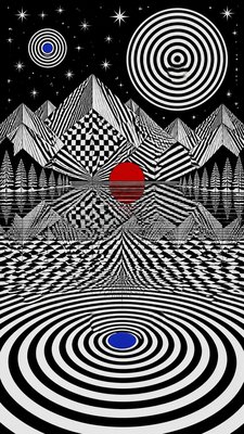 Op Art Style phone wallpaper example
