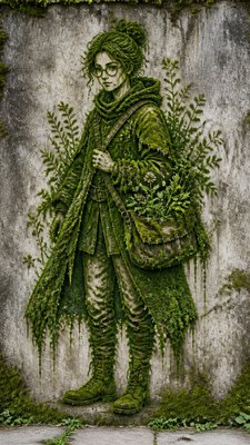 Moss Graffiti Street Art Style character design example