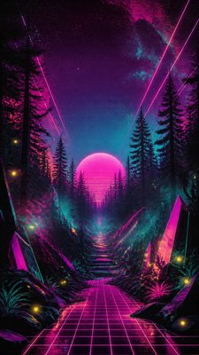 80s Retro Aesthetic book cover example