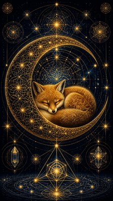 Sacred Geometric Art baby announcement example