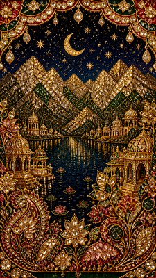 Mughal Jewelry Design phone wallpaper example