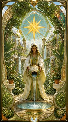 Solarpunk Aesthetic tarot card example