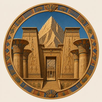 Ancient Egyptian Architecture logo concept example
