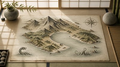 Zen Interior Design fantasy map example