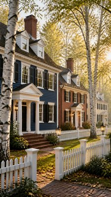 Colonial Architecture wall art print example