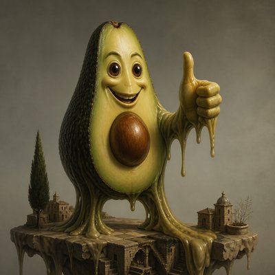 Surrealism Art Style sticker example